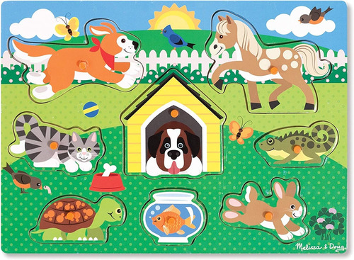 Melissa & Doug Rompecabezas De Mascotas Con Clavijas, Juguet