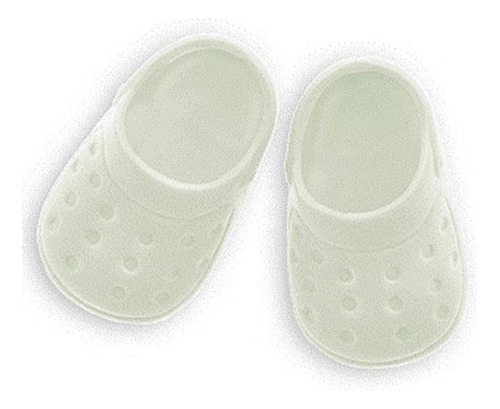 Sapatinho Para Boneca - Crocs Branco - 6cm - Laço De Fita