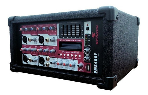 Consola Potenciada Mixer Senon Pms400f Buetooth Usb Display