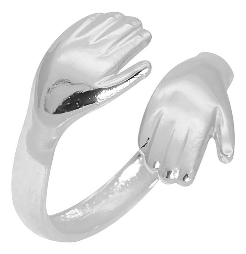 Anillo Abrazo De Mujer Joyeria De Acero Inoxidable Unitalla