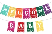 Comprar Cartel De Bienvenida Mexicana Para Bebé, Fiesta Mexicana P.