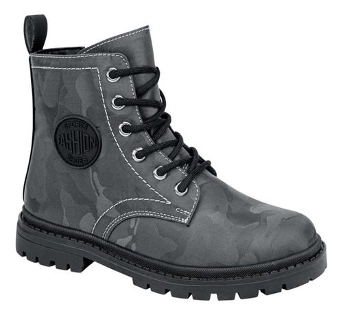 Botas Niño Tipo Militar Marca Bambino Modelo 6332