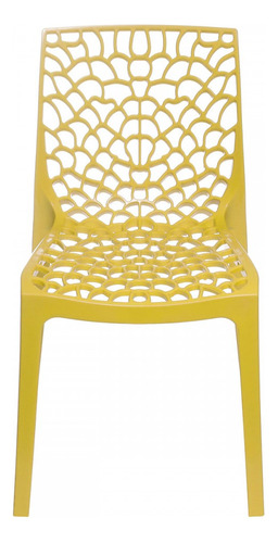 Cadeira Gruvyer Pp Amarelo 1148 - Or Design