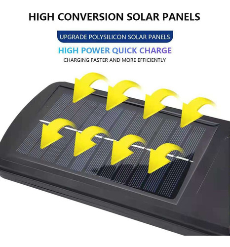Reflector Lampara Solar Led Luz Exterior Jardin Potente D03