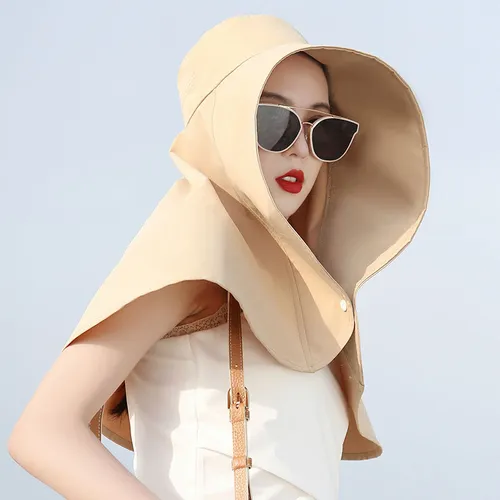 Gorro Amarillo De Protección Solar Para Mujer, Pesca, Ala An