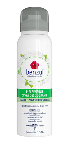 Benzal Spray Desodorante Íntimo Piel Sensible 120 Ml