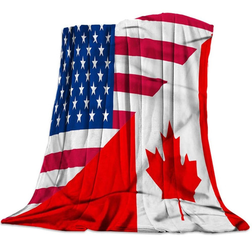 Franela Fleece Throw Blankets Bandera Nacional Canadian...