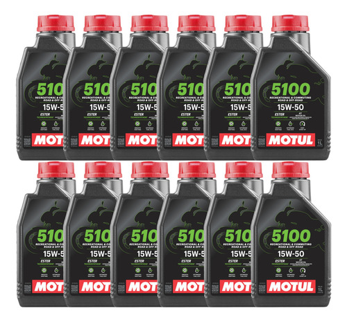 Aceite Moto 4t 5100 15w50 Semi Sintetico Motul Caja 12l