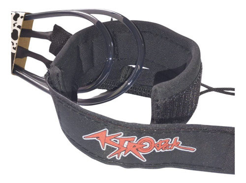 Leash Cordinha Strap Surf Astrodeck Regular 6mm 6 Pes Cor Preto Fumê