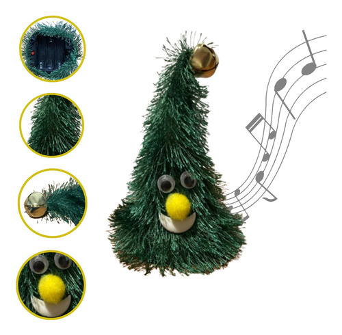  Árvore Dançante Musical De 15cm  Brinquedos Elétricos Natal