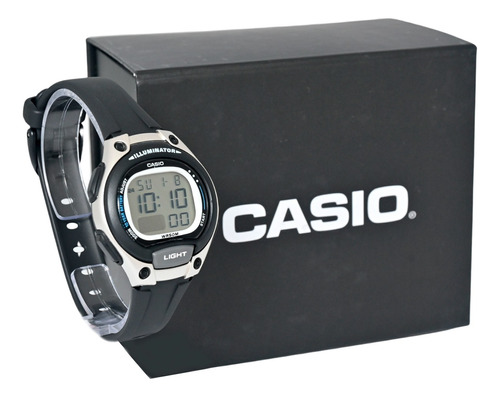 Relógio Casio Unissex Iluminator Lw-203 1avdf Prata Digital