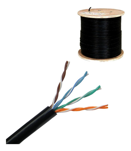 Cable Utp 100% Cobre De 305m/ Categoria 5e Con Gel/ Exterior