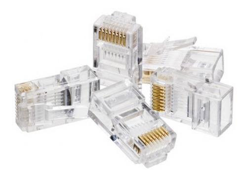 Conectores Rj45 Categoría 6 Plásticos Bolsa X 100 Unidades