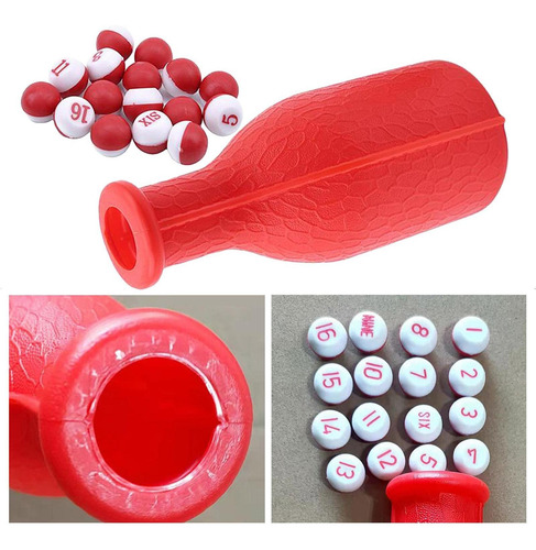 1 Juego De Billar Kelly Pool Shaker Bottle Con 16 Bolas De