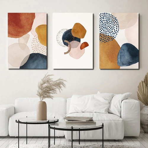 Imagen 2 de 8 de Cuadros Nórdico Trípticos-decorativo N°37- Super Oferta