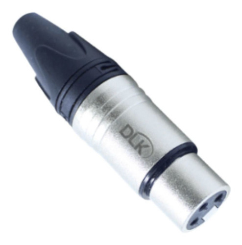 Conector Xlr 3 Pólos Fêmea Dlk (unidade)