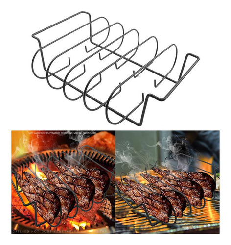 Soporte Antiadherente Para Asar 4 Costillas Para Asar Carne
