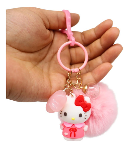 Botella Infantil Termica De Hello Kitty Rosa Con Llavero