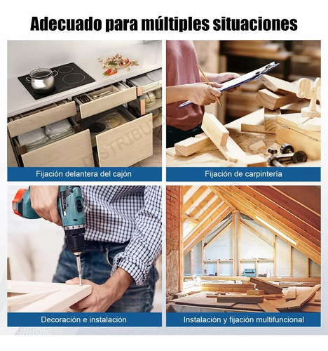 Pack 2 Abrazaderas Para Instalación Frontal De Cajón