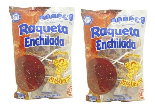 80 Paleta Raqueta Enchilada Chile Picosita Miguelito Clásica