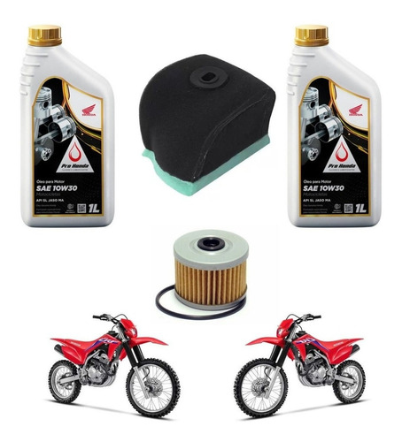 Kit Revisao Oleo Filtro Ar Oleo Honda Crf250f Crf 250f