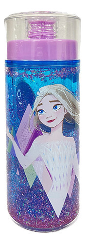 Botella Plástica Brillante Frozen 370 Ml Color Lila