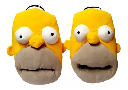 Pantufla Peluche Homero Simpson Suela Goma Originales