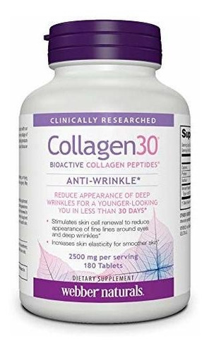 Webber Naturals Collagen30 Antiarrugas, 2,500 Mg De Péptido