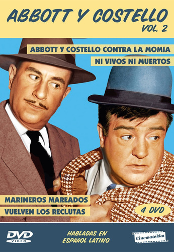 Abbott Y Costello Vol.2e (4dvd) Habladas En Español Latino
