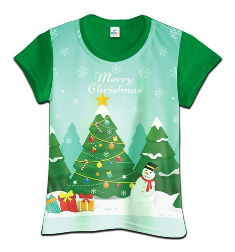 Camisa Franela Para Niño Niña De Feliz Navidad Navideña ALG