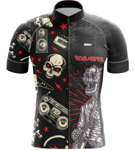 Imagem 1 de 3 de Camiseta Ciclismo Brk Rock And Roll Com Fpu 50+
