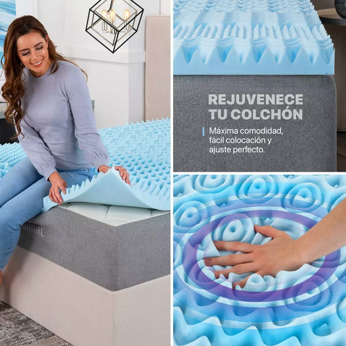 Esquimal Sobrecolchón Matrimonial Colchoneta Memory Foam 5cm
