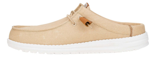 Hey Dude Wally Slip Stretch Canvas Tan/blanco Hombre