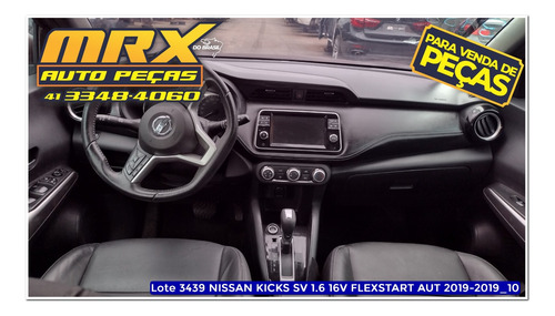 Sucata Nissan Kicks Sv 1.6 16v Flexstart Aut 2019 Pecas