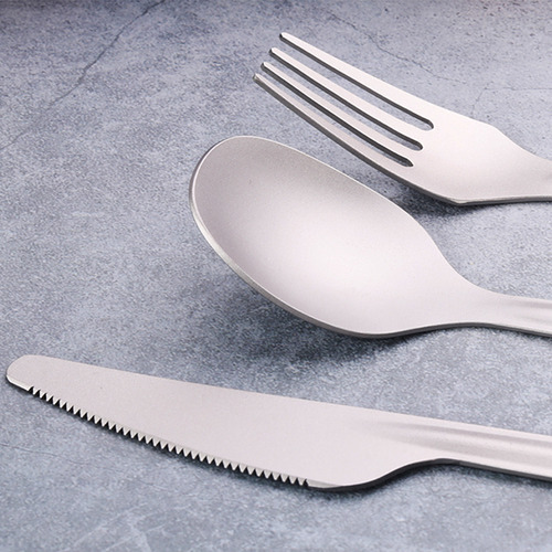 Juego De Cucharas Y Cucharas De Titanio, Cubiertos, Senderis
