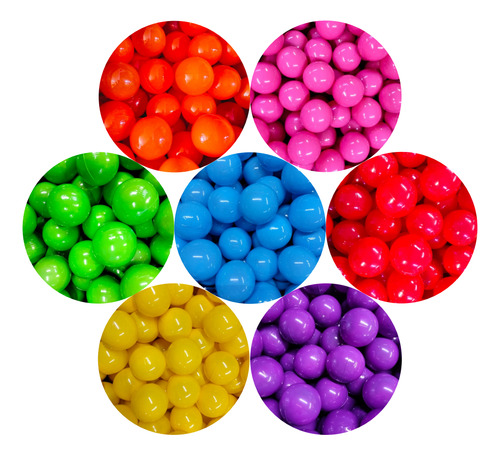 Pelotas De Plástico 50 Pzs Colores A Elegir