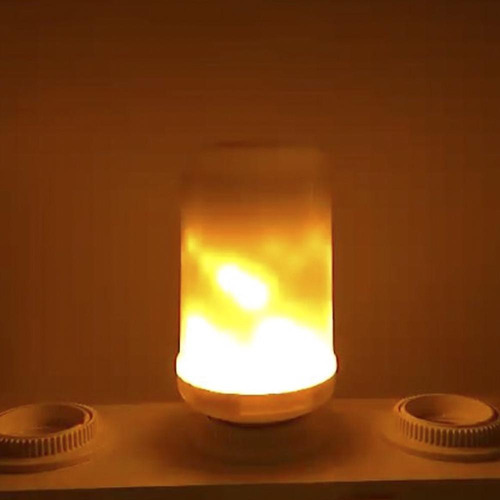 Lámpara Led Efecto Llama Fuego. 7w. Decorativa 3 Funciones.