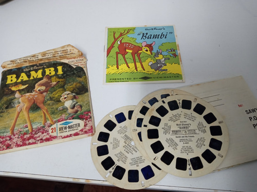 7k Bambi View Master 3 Discos Antiguos 1966