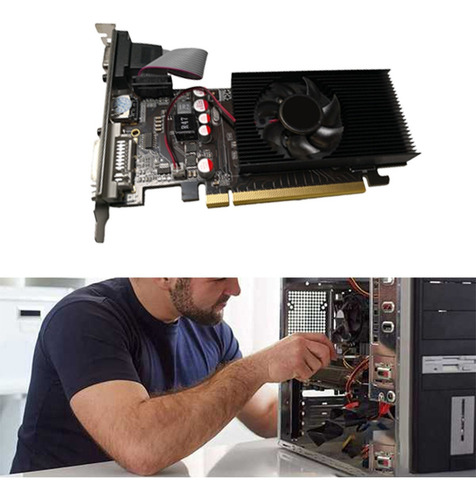 Placa Gráfica Gt210 1gb Ddr2 De 64 Bits Compatível Com Pcie