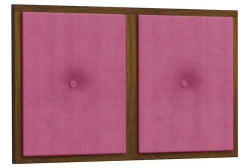 Painel Cabeceira Box Solteiro 0,90 Madeira Suede Pink