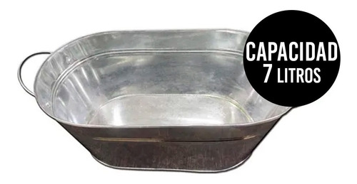 Imagen 4 de 7 de Frapera Hielera Balde Champagne Zinc Oval Varias Botellas Hb