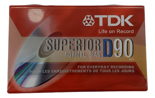 Cassette Tdk Audio D 90 Mínutos Nuevo Sellado Normal Bias