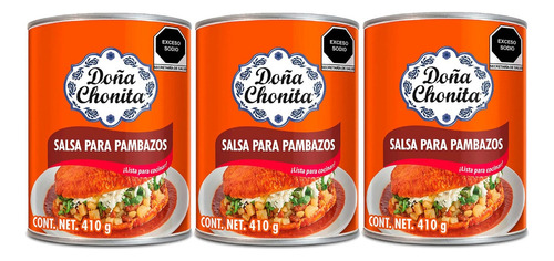 3 Salsa Doña Chonita Para Pambazos 410g C/u