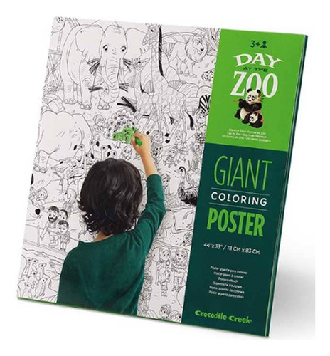 Poster Gigante Para Colorerar Zoologico Crocodile Creek