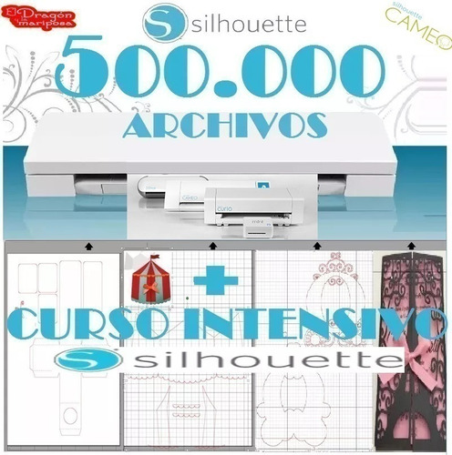 500.000 Archivos Silhouette Corte Cameo Curio Studio