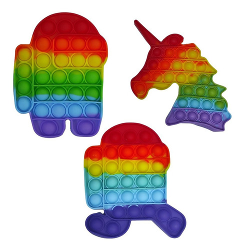 Fidget Toy Pop It Push Pop Antiestres Para Niños Juguetes