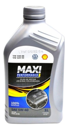 Óleo Maxi Shell 508/509 88 5w40 1l Original Vw