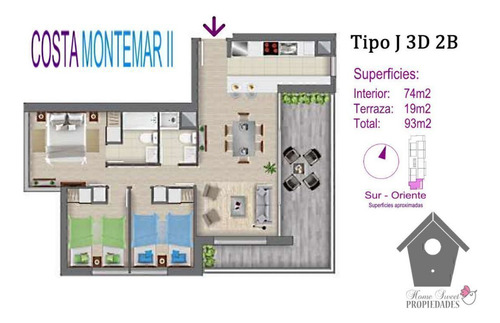 Costa De Montemar, Concon, 3d 2b, 74/93m2