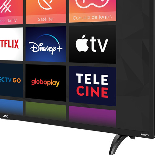 Imagem 6 de 7 de Smart Tv Aoc Roku Led Full Hd 43'' 43s5195/78g Wifi Usb Hdmi