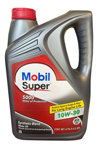 Aceite Sintetico Mobil Super 10w30 4.73l